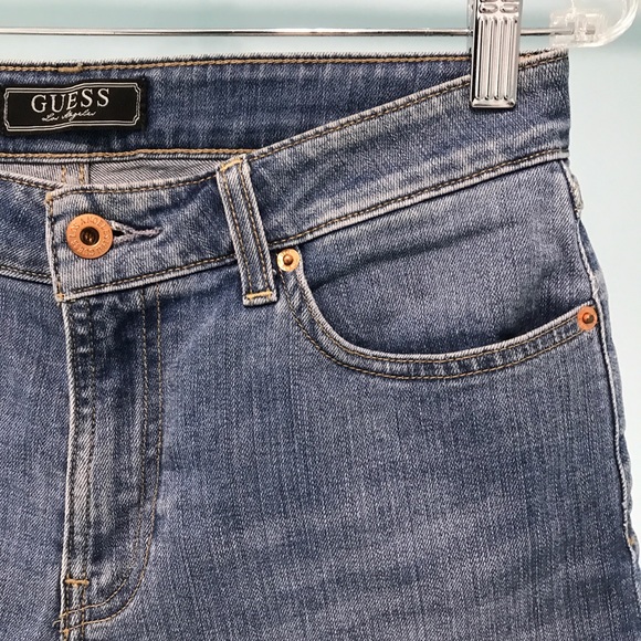 Guess Denim Cutoff High-waisted Shorts Size 27 - Picture 3 of 7